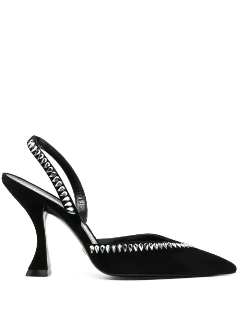 Stuart Weitzman gem-detail 105mm pointed pumps
