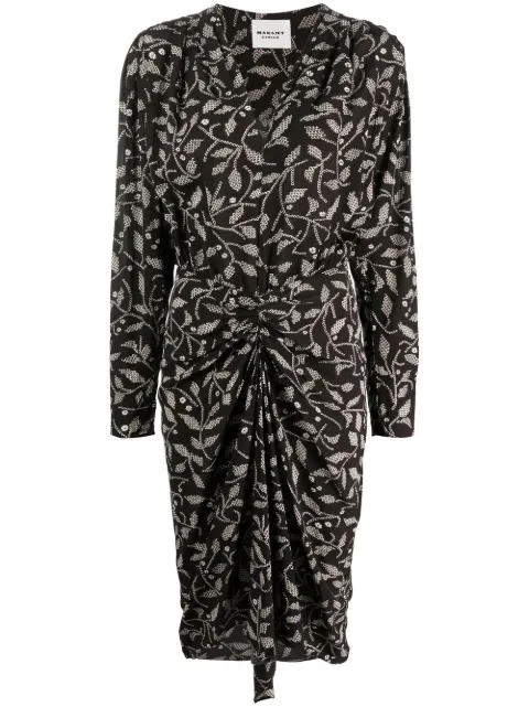 MARANT ÉTOILE vestido midi Danalia cruzado