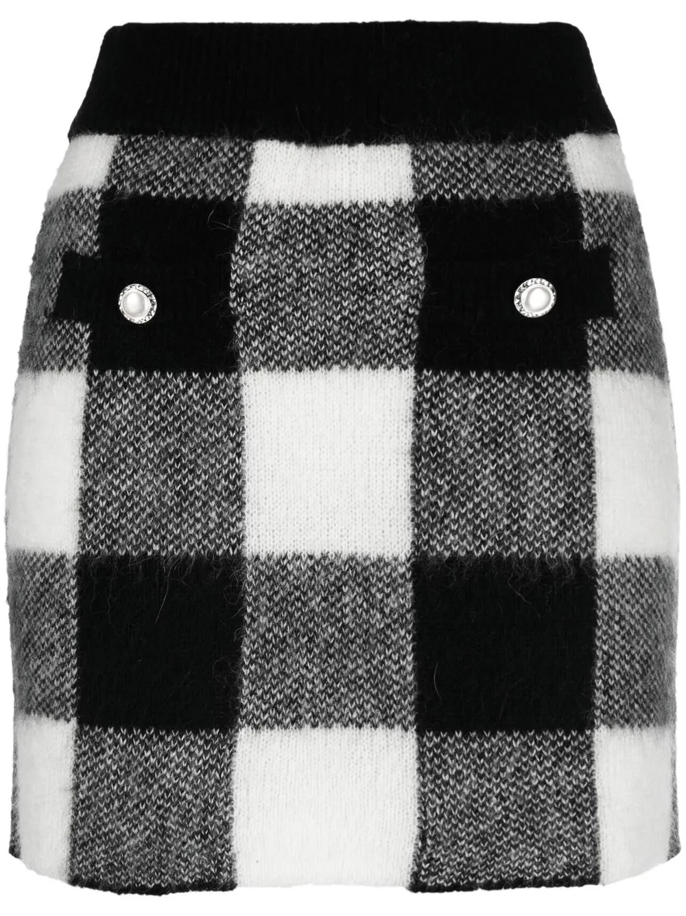 

MC2 Saint Barth check-pattern mini skirt - Black