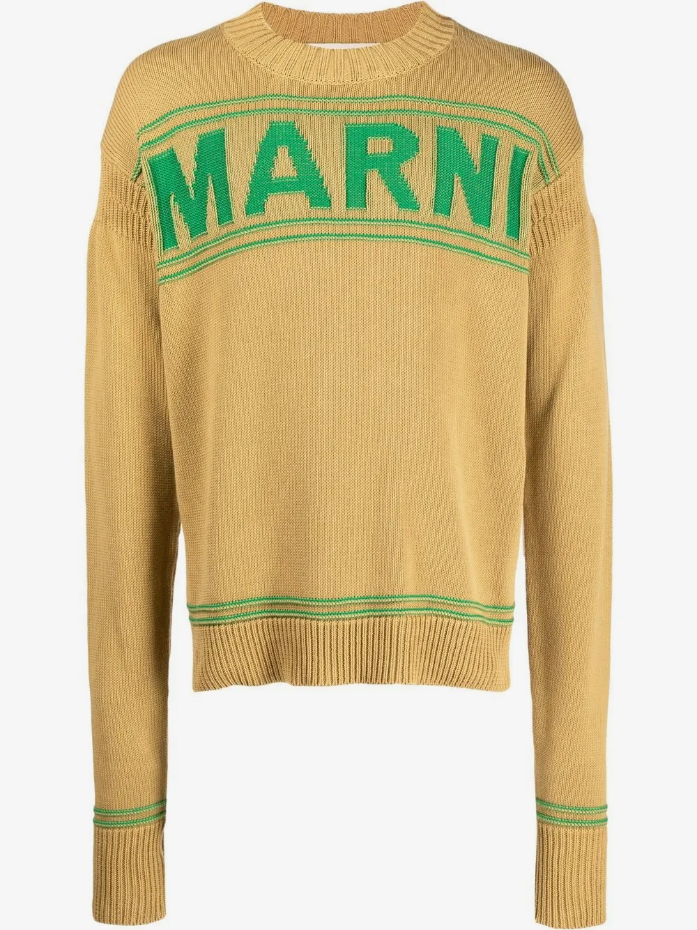 Marni logo-print knit jumper | Neutrals | Image 1