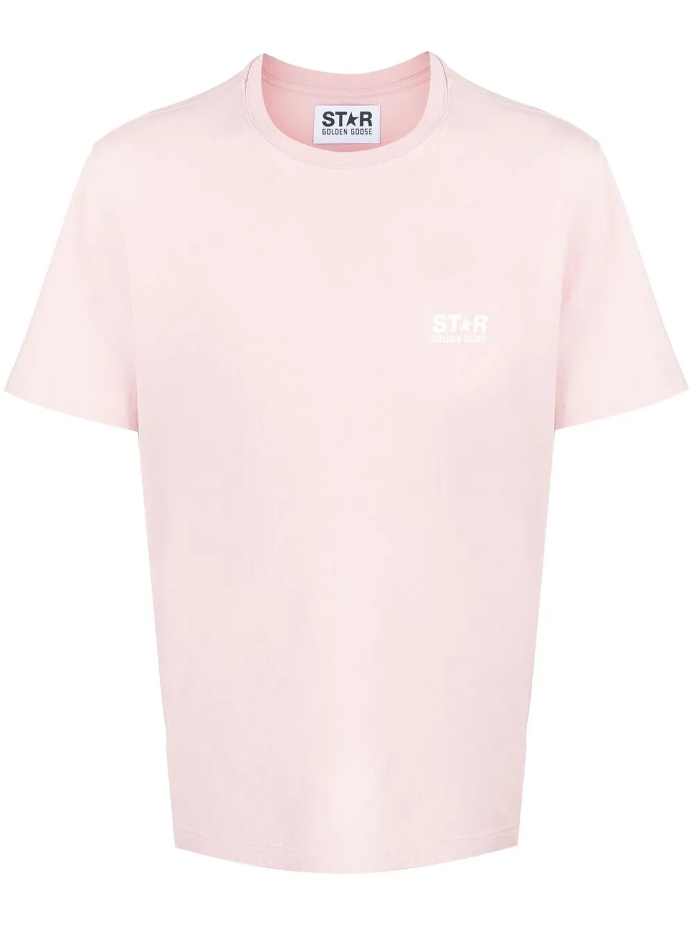 

Golden Goose logo print cotton T-shirt - Pink