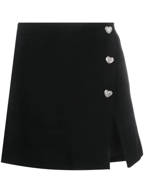 Self-Portrait crystal-embellished A-line miniskirt
