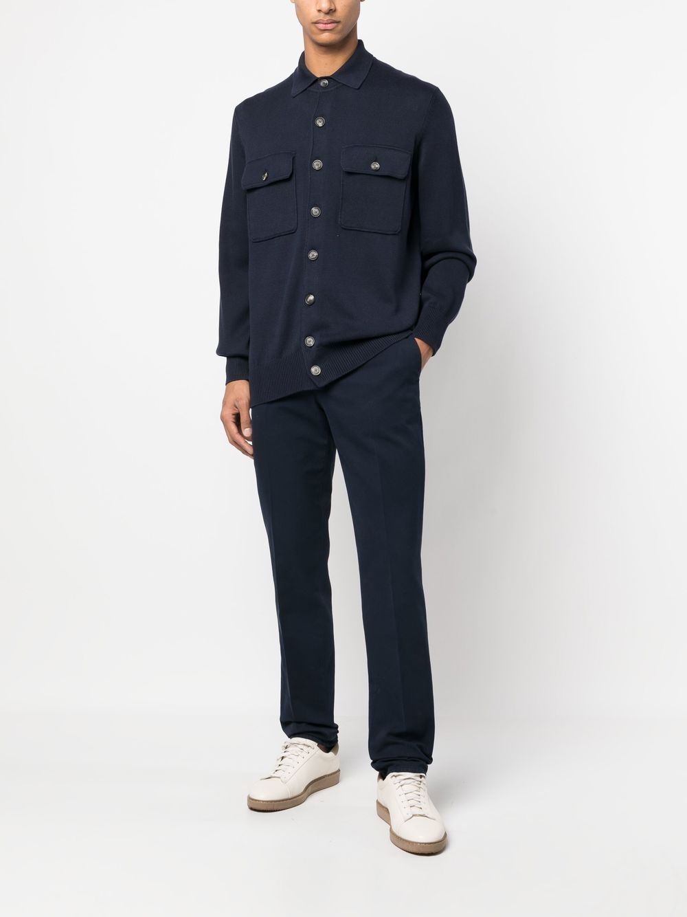 Brunello Cucinelli Button-up shirtjack - Blauw