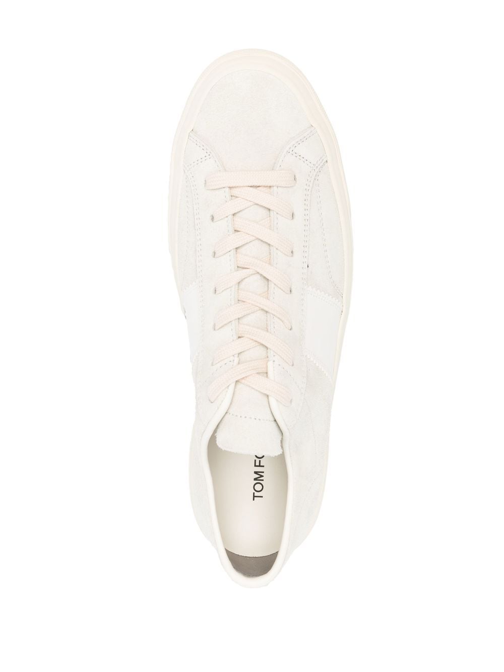 Shop Tom Ford Logo-patch Lace-up Sneakers In Neutrals