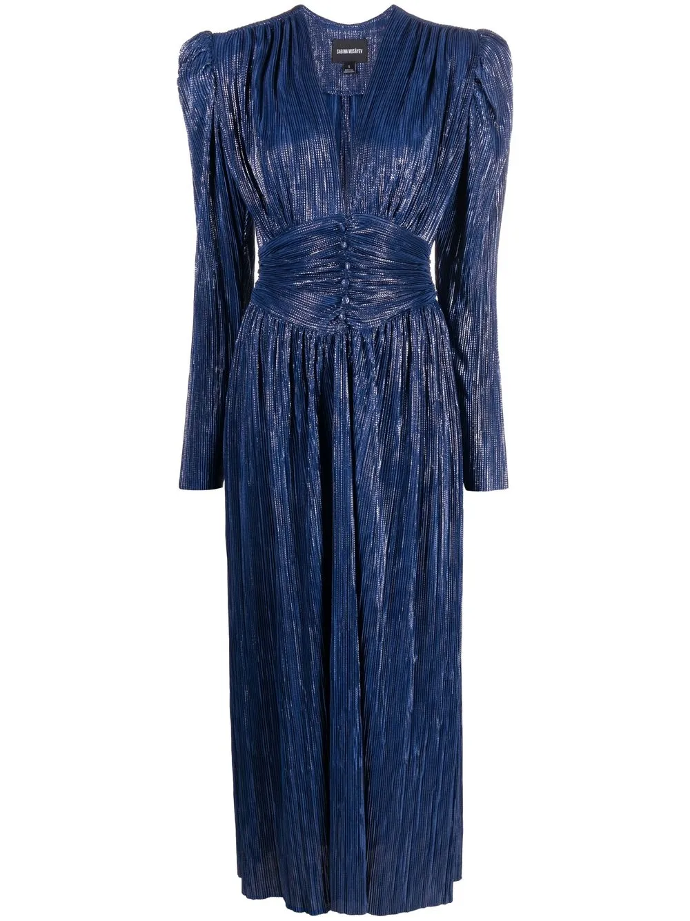 

Sabina Musayev metallic-thread midi dress - Blue