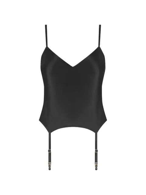 Maison Close silk suspender tank top