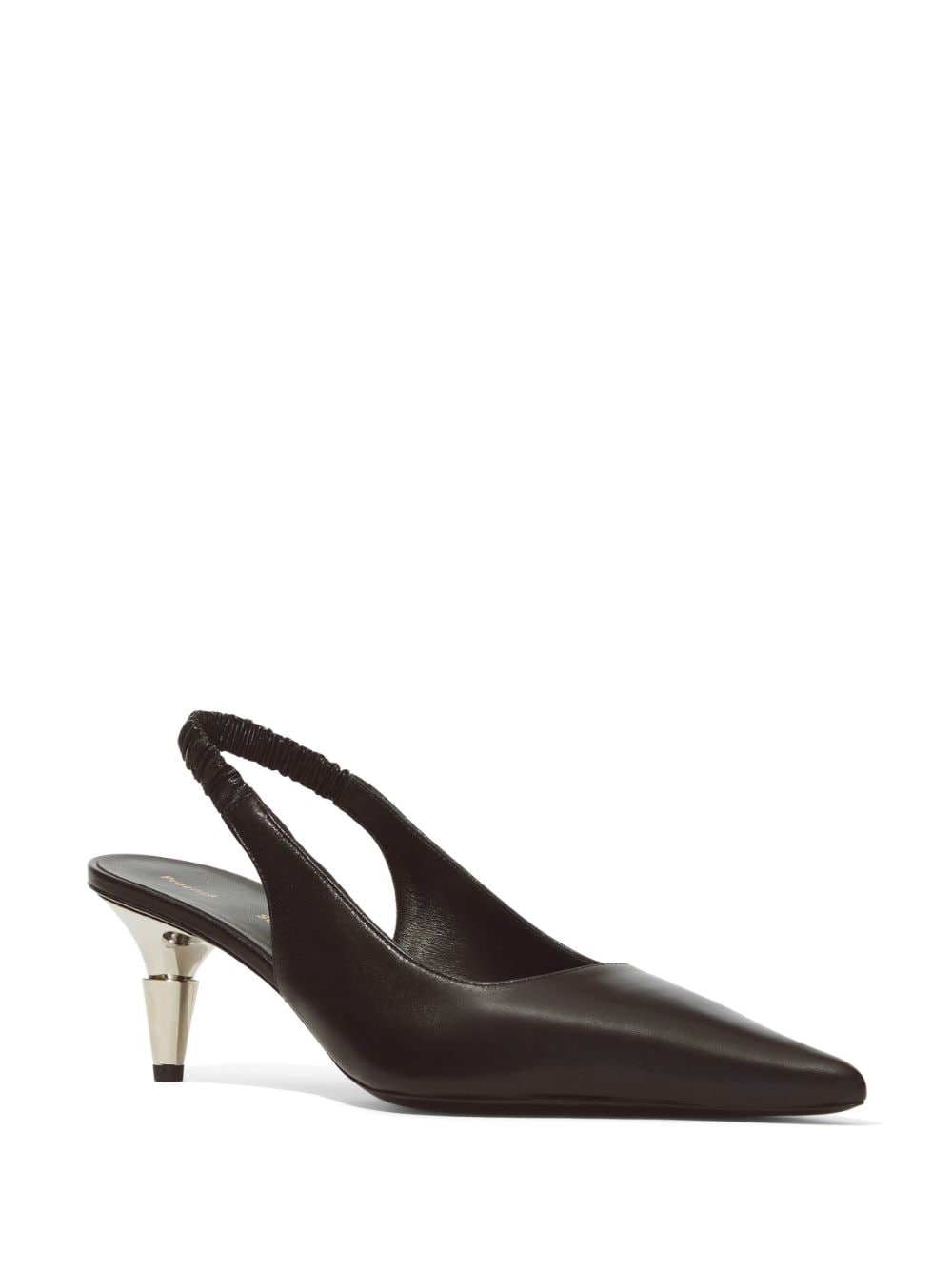 Shop Proenza Schouler Spike Slingback Leather Pumps In Black