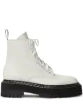 Proenza Schouler Combat leather boots - White