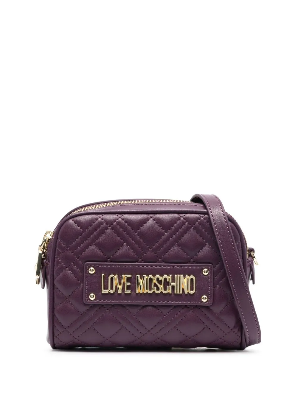 

Love Moschino quilted logo-detail crossbody bag - Purple