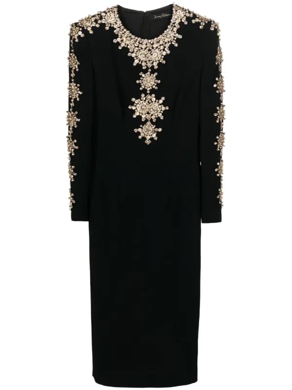 Jenny Packham Ester crystal embellished Midi Dress Farfetch