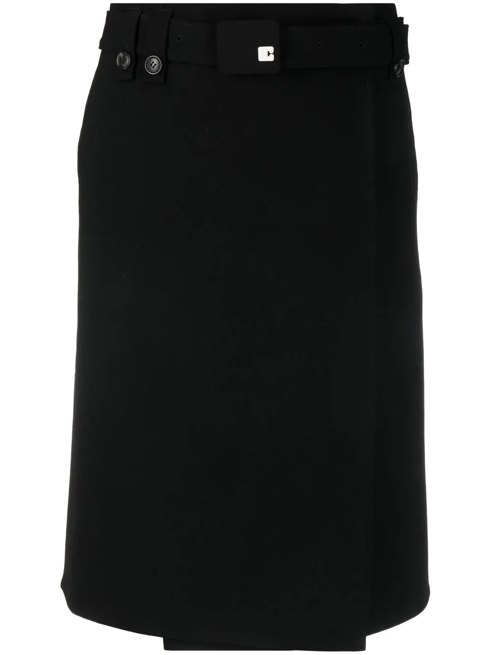 

Low Classic belted wrap midi skirt - Black