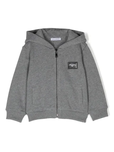 Dolce & Gabbana Kids logo-patch zipped hoodie