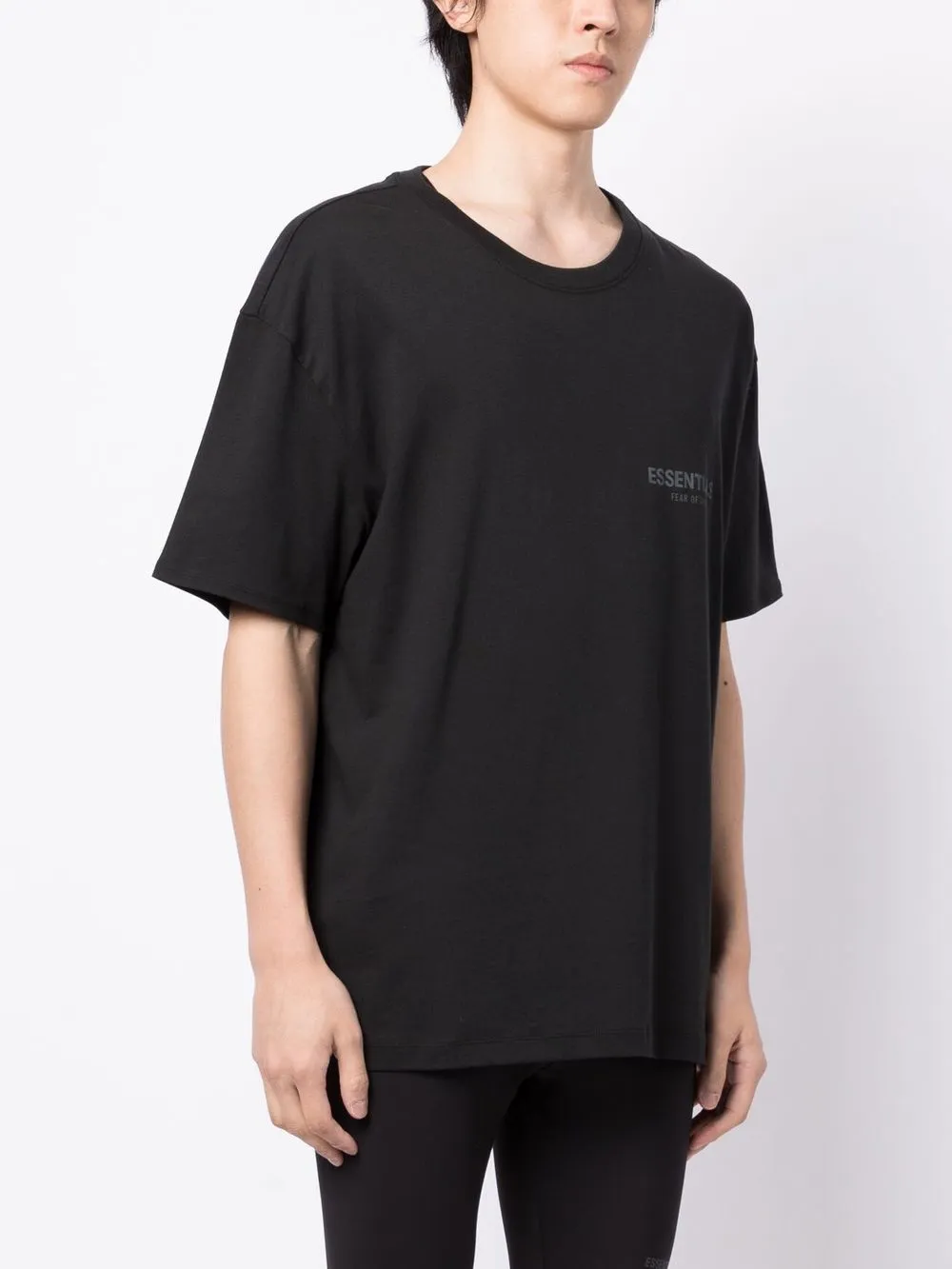 FEAR OF GOD ESSENTIALS logo-print Cotton T-shirt | Black | FARFETCH IN