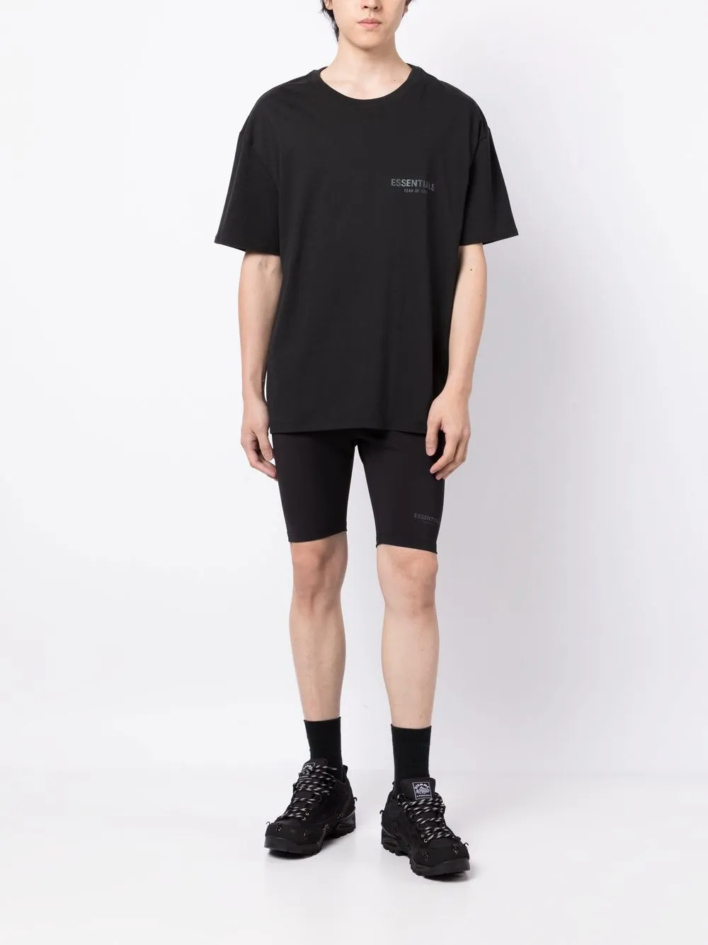 FEAR OF GOD ESSENTIALS T-shirt met logoprint - Zwart