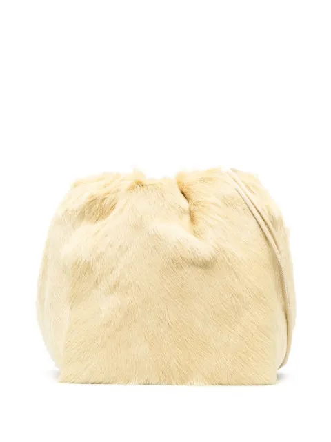 Jil Sander fur drawstring-fastening shoulder bag