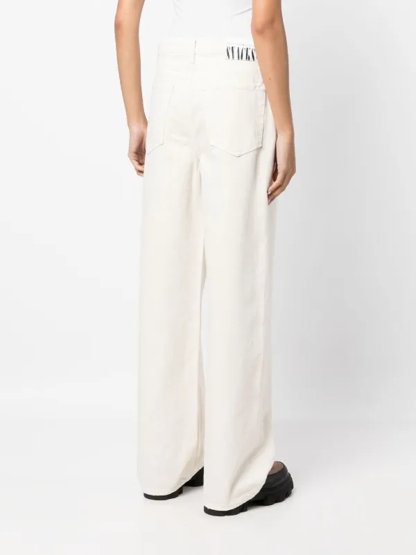 【関税・送料込み】MOTHER JEANS WHITE COTTON JEANS MOTHER JEANS RASCAL ANKLE SNIPPET Woman White | Mascheroni Store