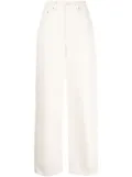 MOTHER high-rise wide-leg jeans - White