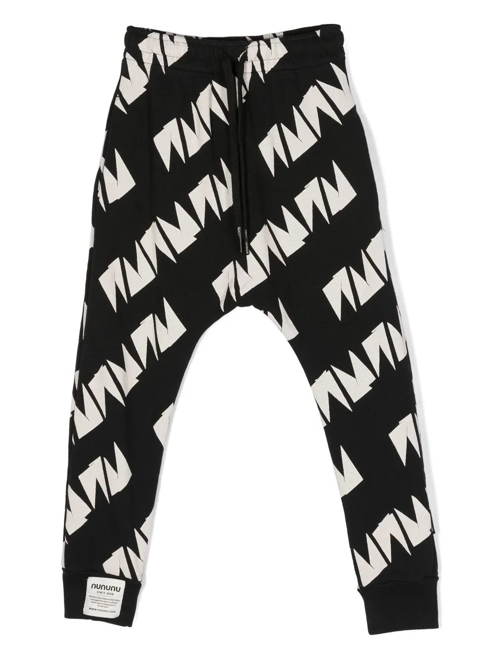 

Nununu graphic-print drop-crotch trousers - Black