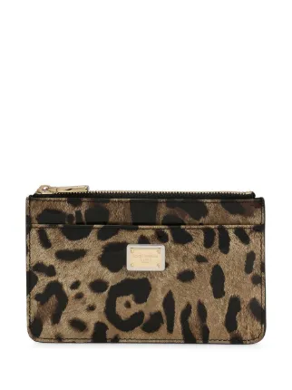 Dolce & Gabbana leopard-print Leather Card Holder | Brown | FARFETCH