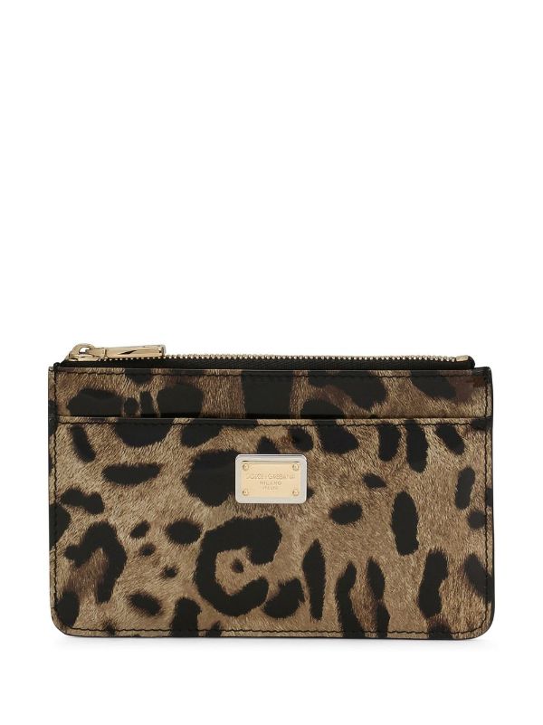 Leopard Print Calf Skin Print Wallet