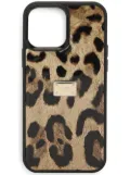 Dolce & Gabbana leopard-print iPhone 14 Pro Max case - Black