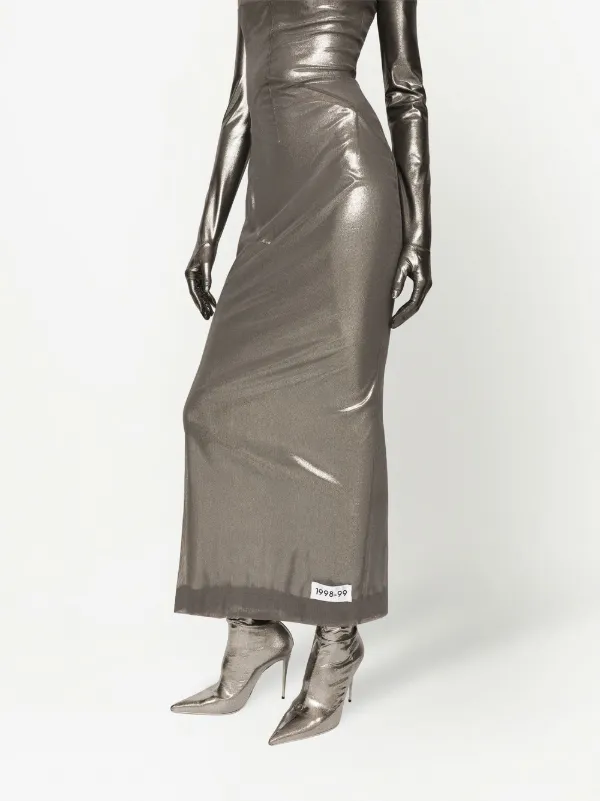 dolce and gabbana metallic dress Dolce & Gabbana Metallic Ankle-length Dress