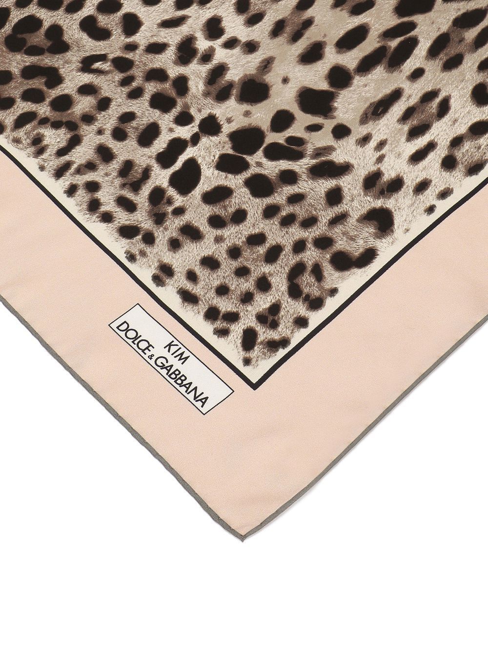 Shop Dolce & Gabbana Kim Dolce&gabbana Leopard-print Twill Scarf In Neutrals
