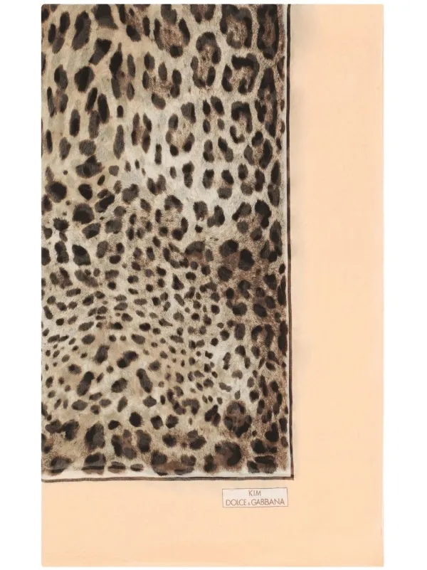 Dolce & Gabbana Lenço KIM DOLCE&GABBANA De Seda Animal Print