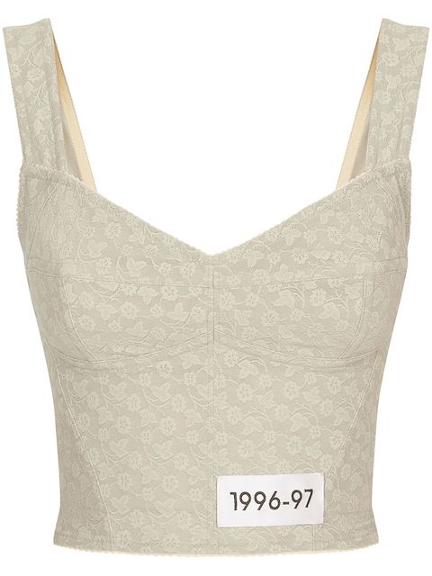 Dolce & Gabbana KIM DOLCE&GABBANA floral-lace cropped bodice top