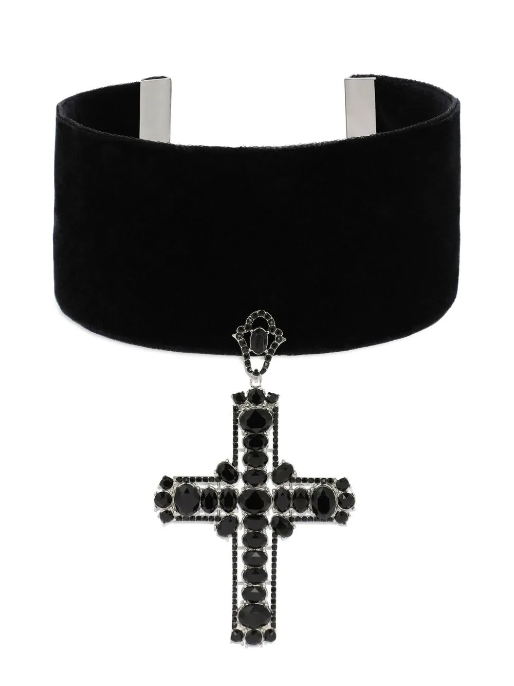 Dolce & Gabbana KIM DOLCE&GABBANA cross-pendant choker necklace - Silver