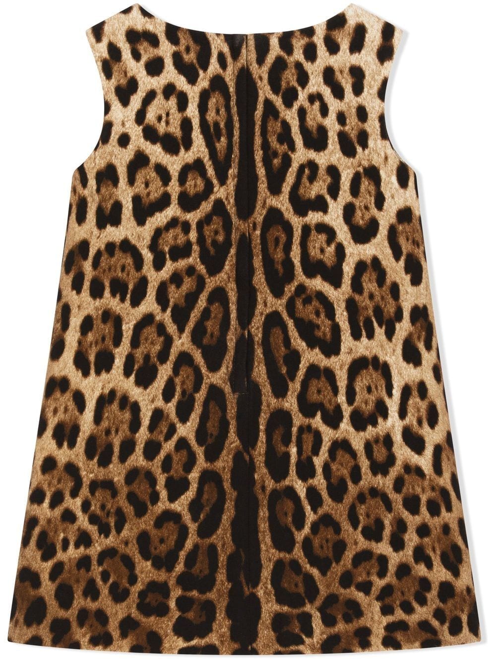 Shop Dolce & Gabbana Interlock Leopard-print Midi Dress In Brown