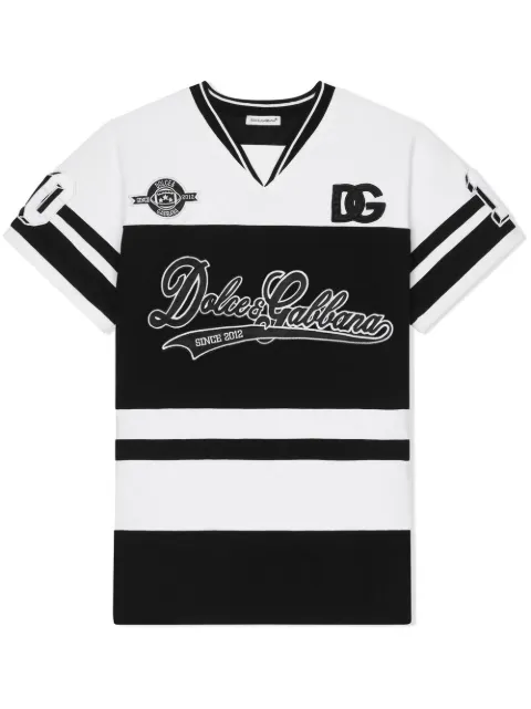 Dolce & Gabbana Kids Interlock logo-patch dress
