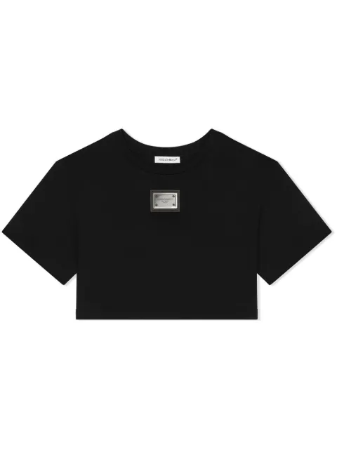 Dolce & Gabbana Kids logo-tag cotton T-shirt