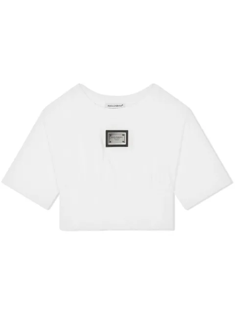 Dolce & Gabbana Kids logo-plaque short-sleeved T-shirt