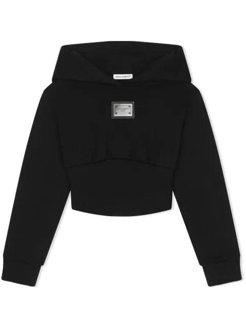 Dolce & Gabbana Kids logo-tag pullover hoodie