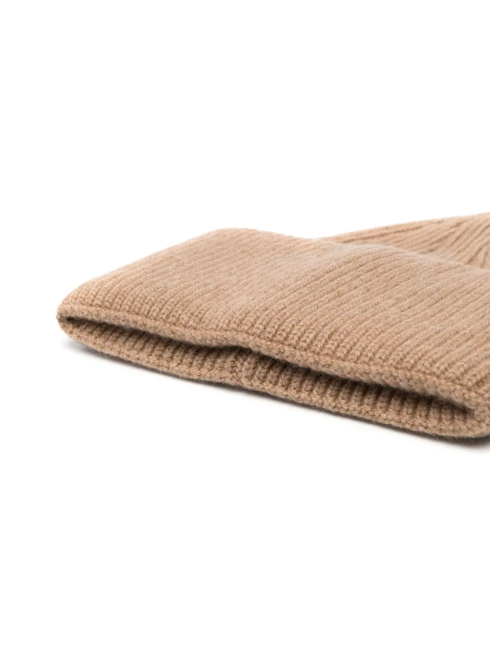 LANEUS RIBBED-KNIT CASHMERE BEANIE