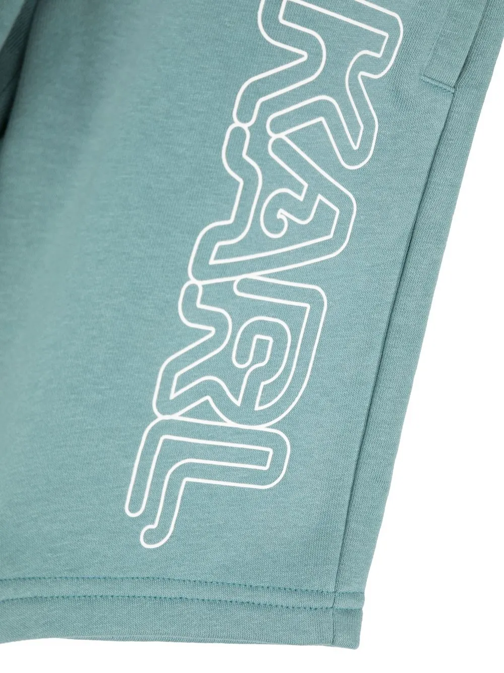 Karl Lagerfeld Logo-print Track Shorts In 绿色