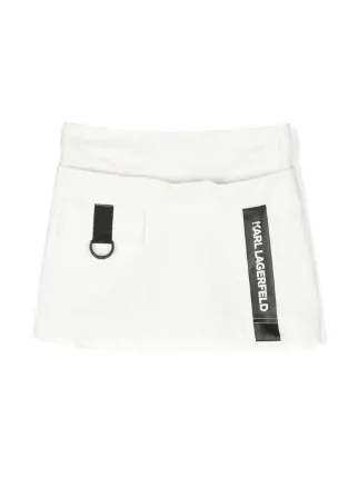 Karl Lagerfeld Kids ロゴパネル スカート | ホワイト | FARFETCH JP