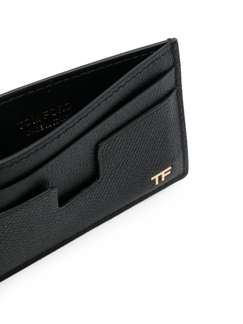 Shop Tom Ford Grained Sheepskin Cardholder In Black