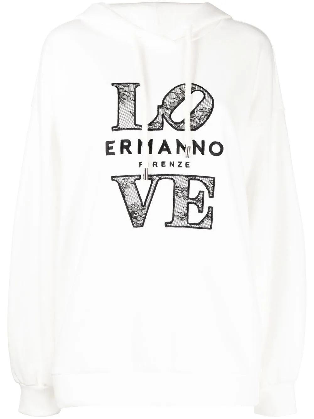 

Ermanno Scervino logo-embroidered hoodie - White