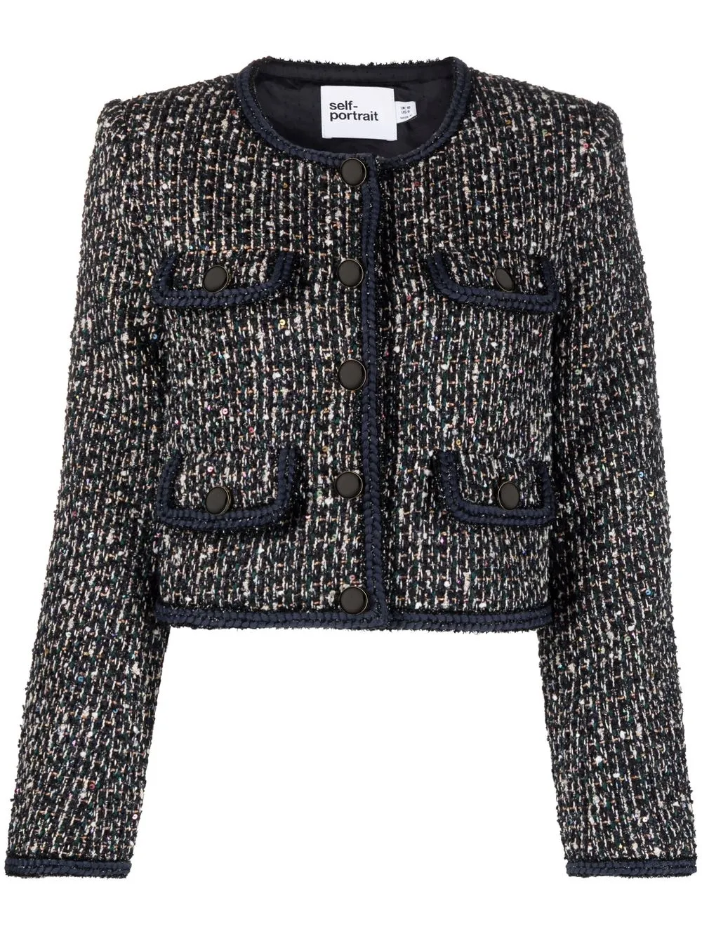 Self-Portrait single-breasted Tweed Jacket - Farfetch