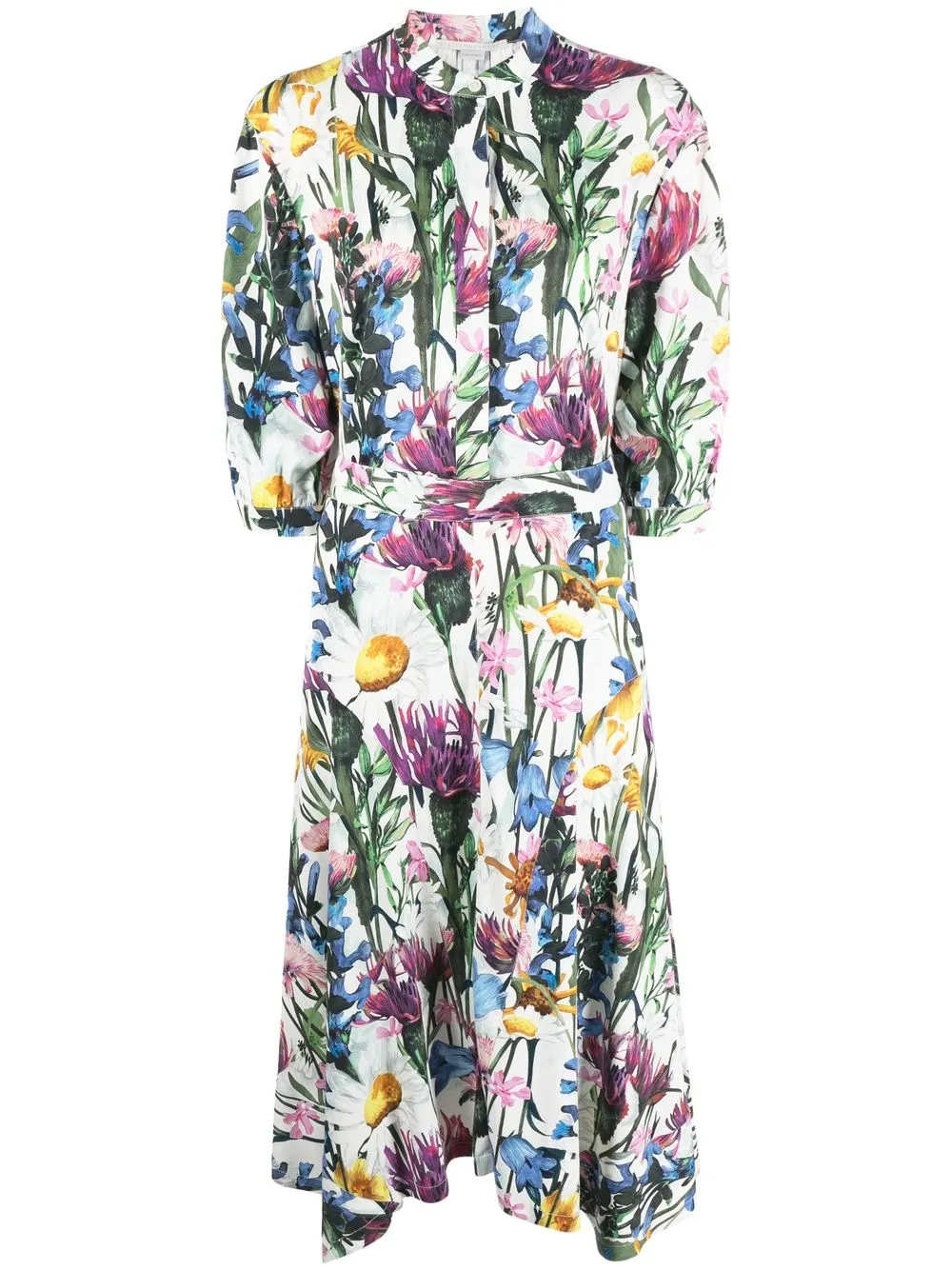 

Stella McCartney floral-print belted dress - White