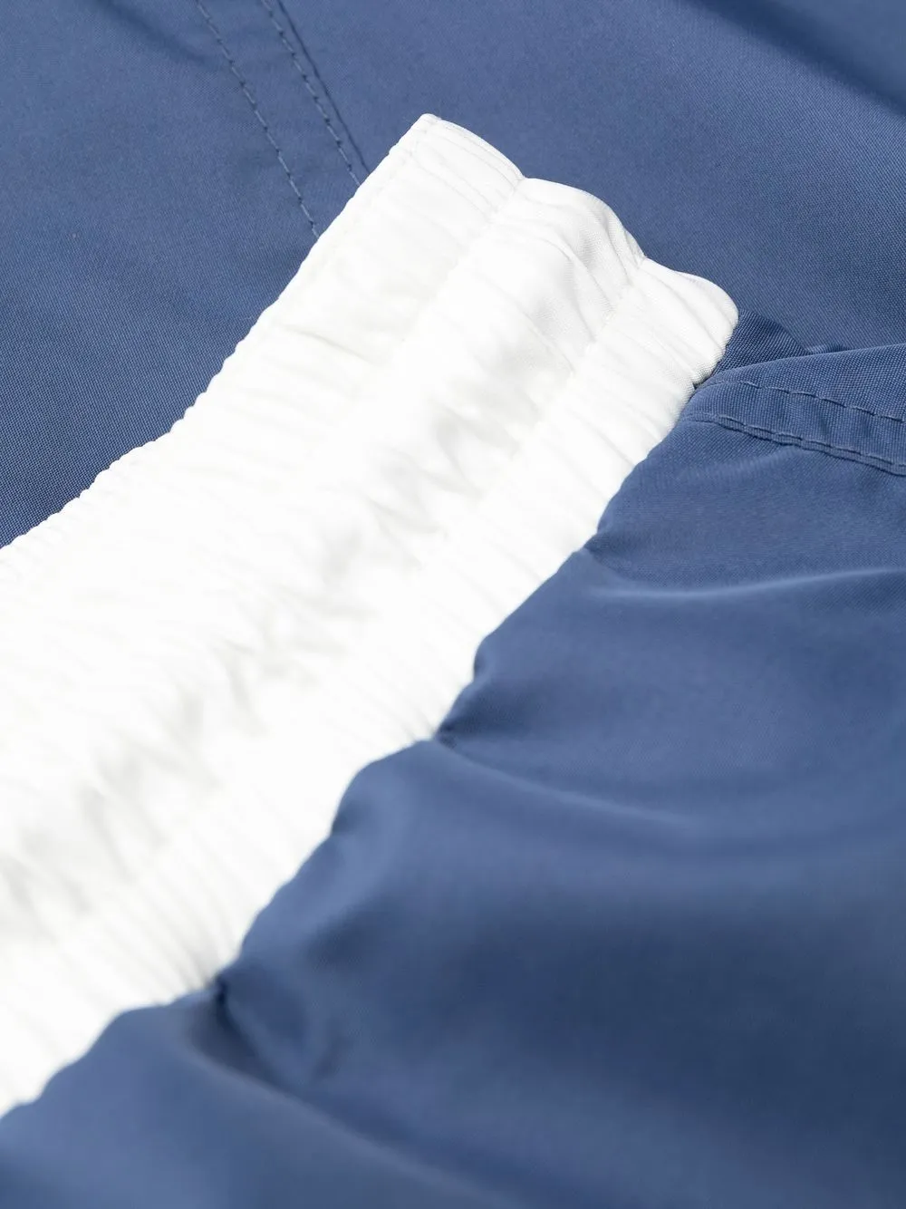 Brunello Cucinelli Drawstring Logo Swim Shorts In Blue