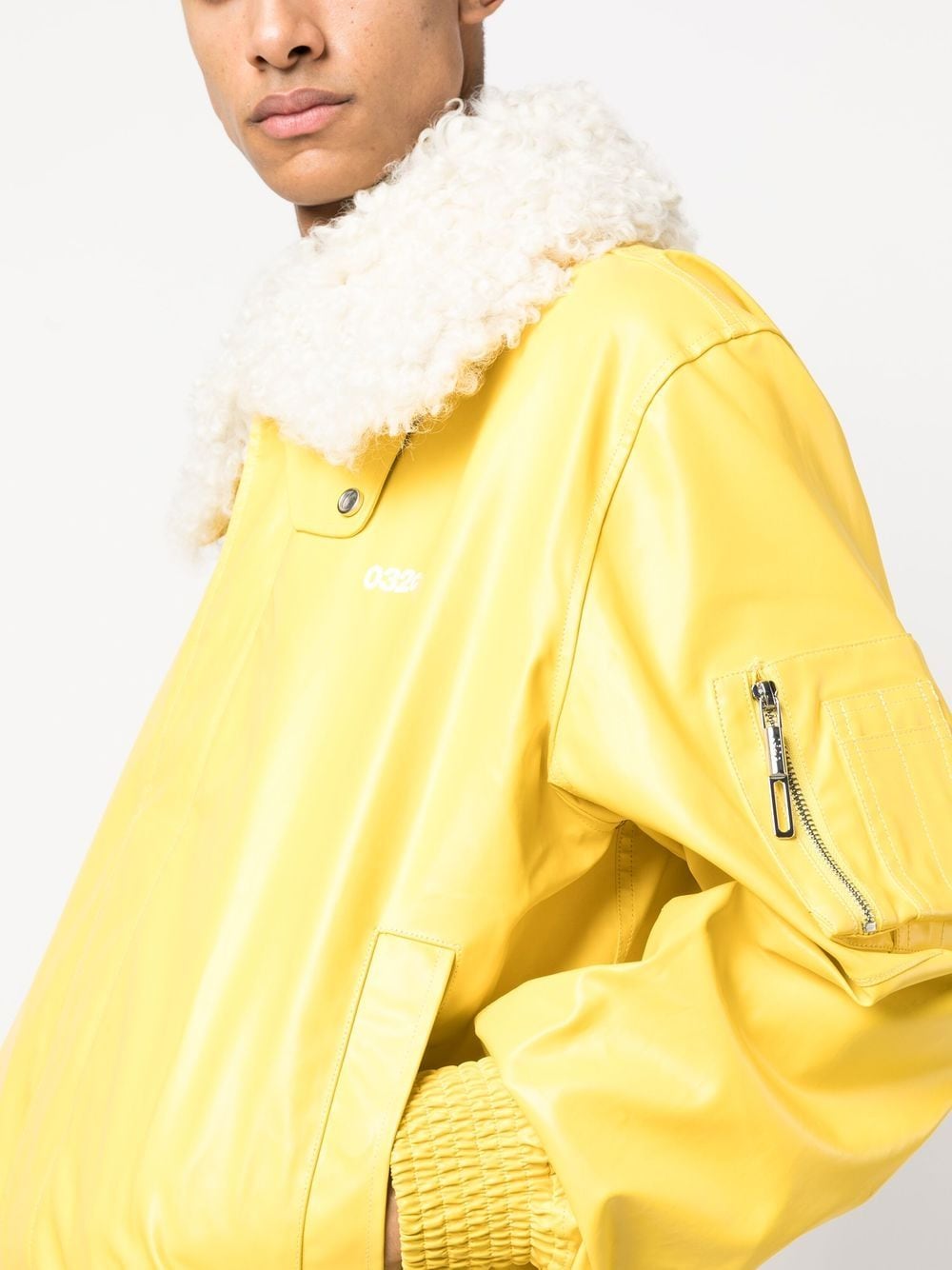 Shop 032c Tempest Bomber Jacket In Yellow