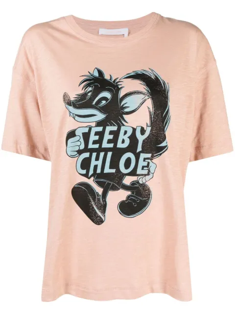 See by Chloé playera con estampado gráfico