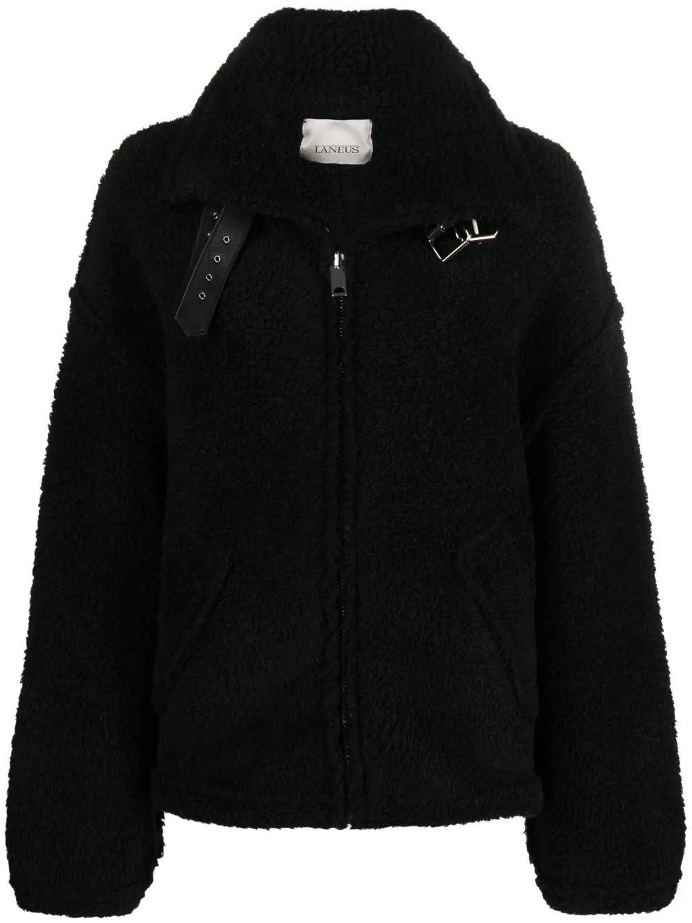 

Laneus front buckle-fastening detail jacket - Black