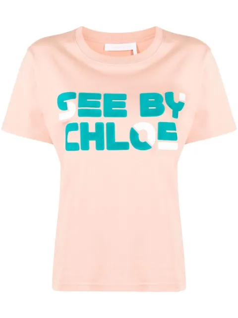 See by Chloé playera con logo estampado