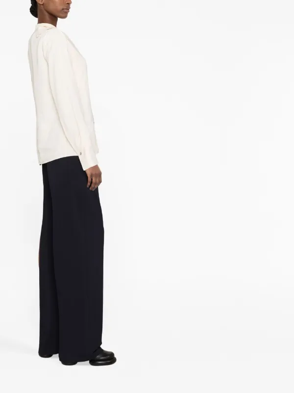 Jil Sander アシンメトリーカラー ブラウス | ニュートラル | FARFETCH JP