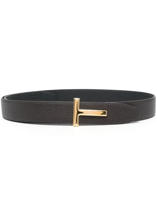 Ceinture en cuir à plaque T - TOM FORD - Modalova