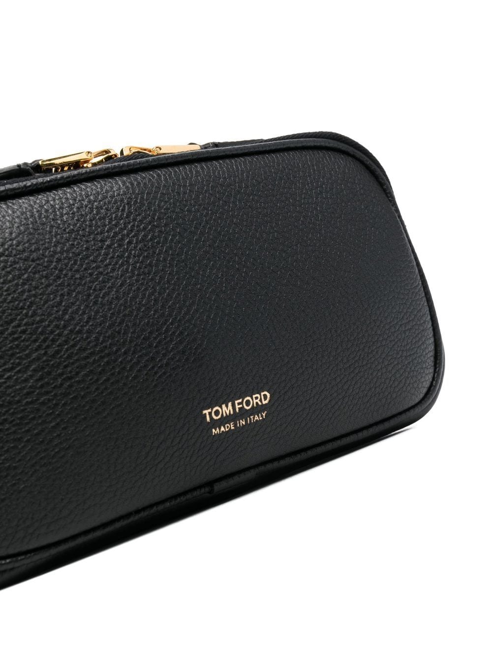 Shop Tom Ford Logo-print Leather Belt Bag In Black